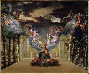 Jean-Baptiste Lully（1632-87）による &39;Atys&39;のセットデザイン